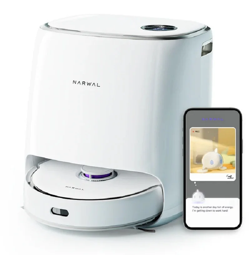 NARWAL J5 süpürme robotu yıkama paspasında ÖZEL İNDİRİM KALİTESİ ve zemini temizlemek için tüm vücut lazer navigasyonunu süpürüyor