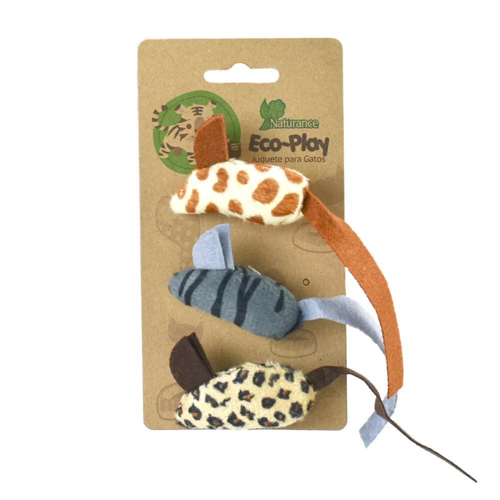 Naturance. Juguete para Gato 3 Ratones