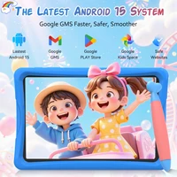 Tablette pour enfants KINGRID K10 10'' Android 15 4 Go de RAM + 8 Go extensibles 64 Go de ROM WiFi 5G Widevine L1 5000 mAh Tablette PC Android Contrôle parental 2