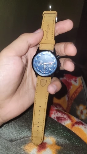 Poedagar relógio de quartzo masculino luxo esportes à prova dwaterproof água cronógrafo luminoso data homem relógio de pulso negócios couro relógios masculinos photo review