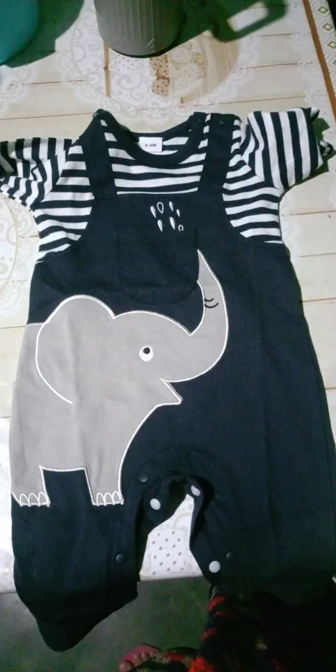 Striped Elephant Romper photo review