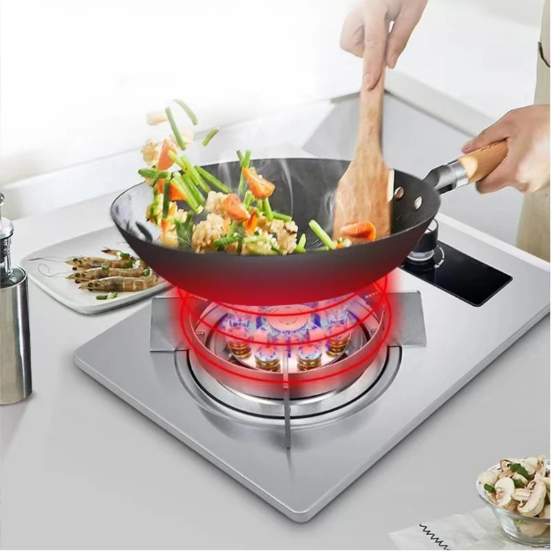 Gas Stove Single Household LPG Hot Kitchen and Bathroom Electric With Built-in Natural Bottled Liquefied Fierce Fire Embedded 6