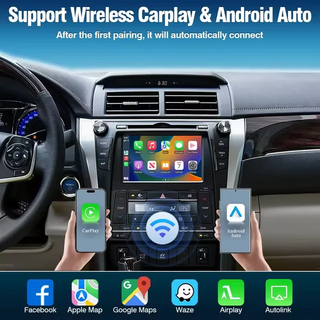 Wireless CarPlay Android Auto Decoder For TOYOTA Touch2 Entune2.0 Highlander Sienna Prius Yaris Camry CHR RAV4 Corolla BT Module 2