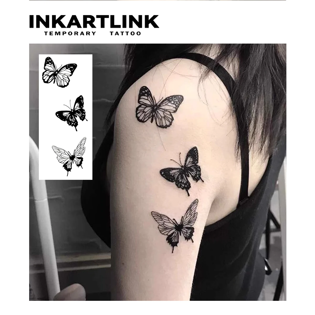 Temporary tattoos Butterfly Temporary Tattoo Lasts To 15 Days New Technology Magic Waterproof Semi Permanent Sticker
