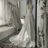Mryarce 2025 Trends Basque Waist Elegant Wedding Dresses Strapless Silk Satin A Line Bridal Gowns 3