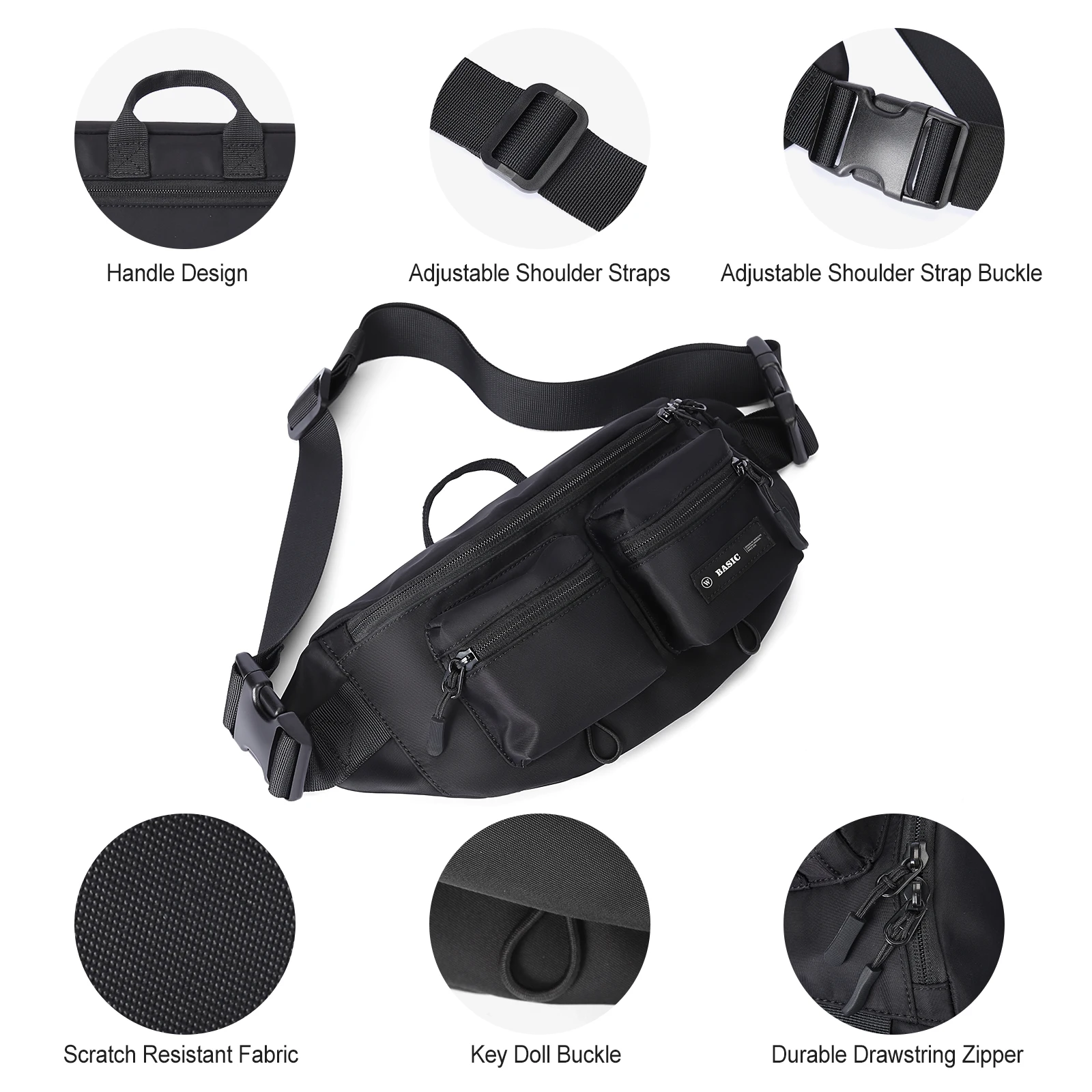 Sling Backpack Multipurpose Shoulder Crossbody Bag Water Resistant Sling Bag Daypack for Travel Hiking Sports, Chest Bag for Men