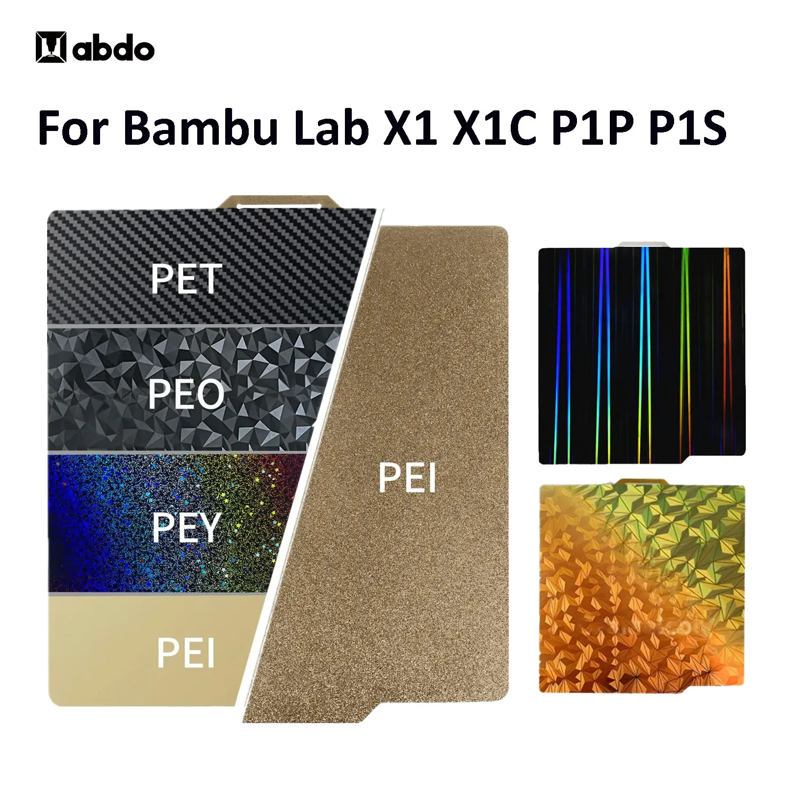 

257x257 мм двухсторонняя PEY пластина PET PEO, гладкий лист PEI для Bambulab X1 X1C P1S, новый H1H лист для Bambu Lab P1P, сборная пластина