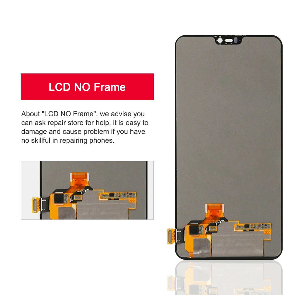 Schermo da 6,28 per OnePlus 6 A6000 A6003 Display LCD Touch Screen digale con gruppo telaio per la sostuzione dello schermo OnePlus 6  509