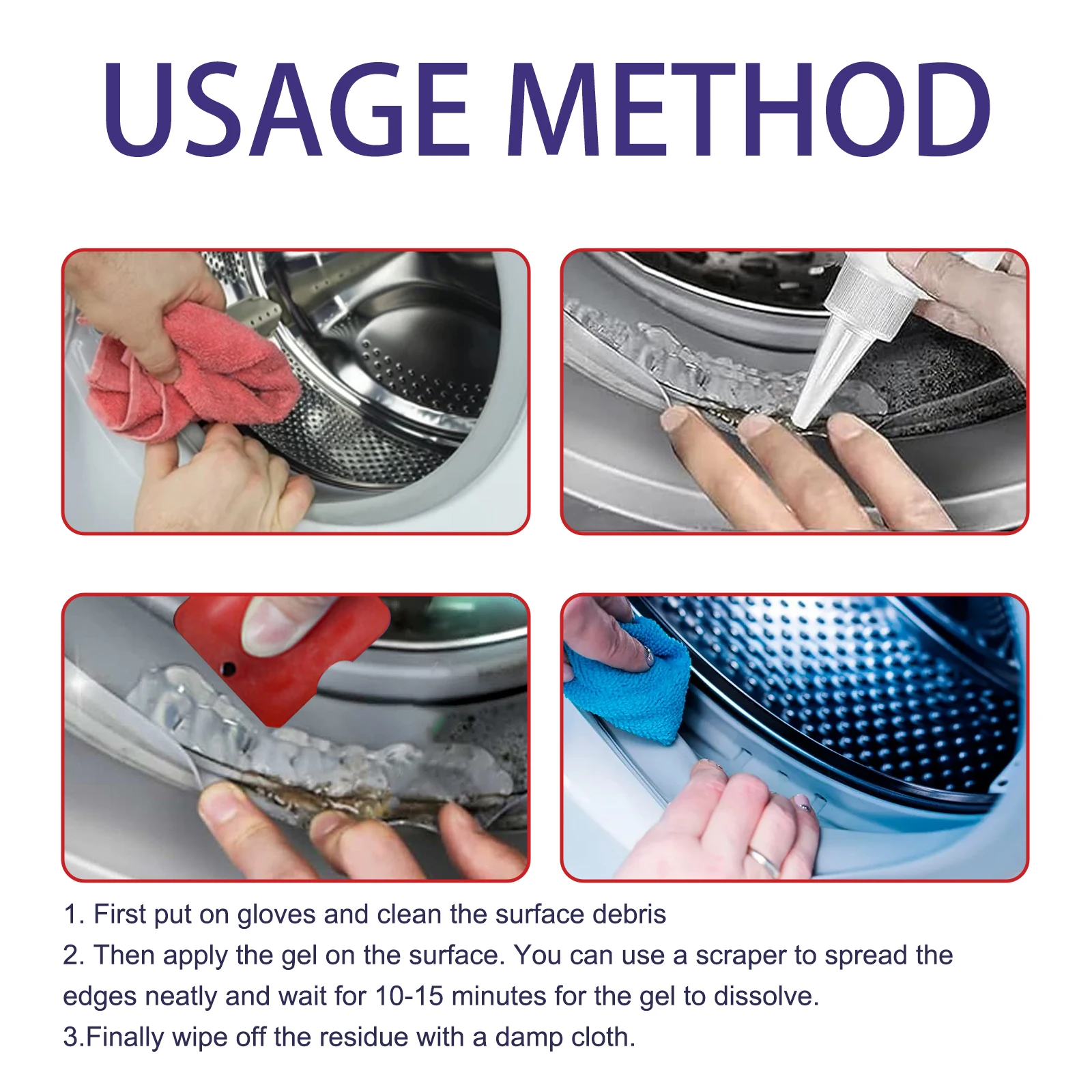 Mildew Removal Gel Cleaner for Wall Tile and Silicone