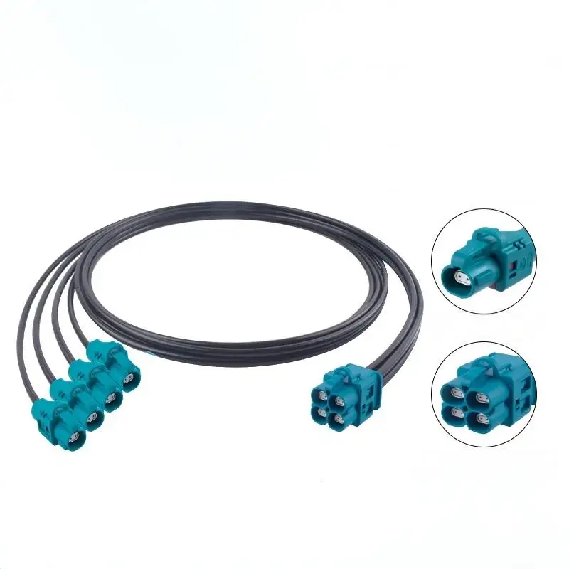 자동차 이더넷 E6K10D H-MTD 쿼드 투 싱글 커넥터 케이블 Ve-NET 2X2 투 1x1 CPA 커넥터 케이블