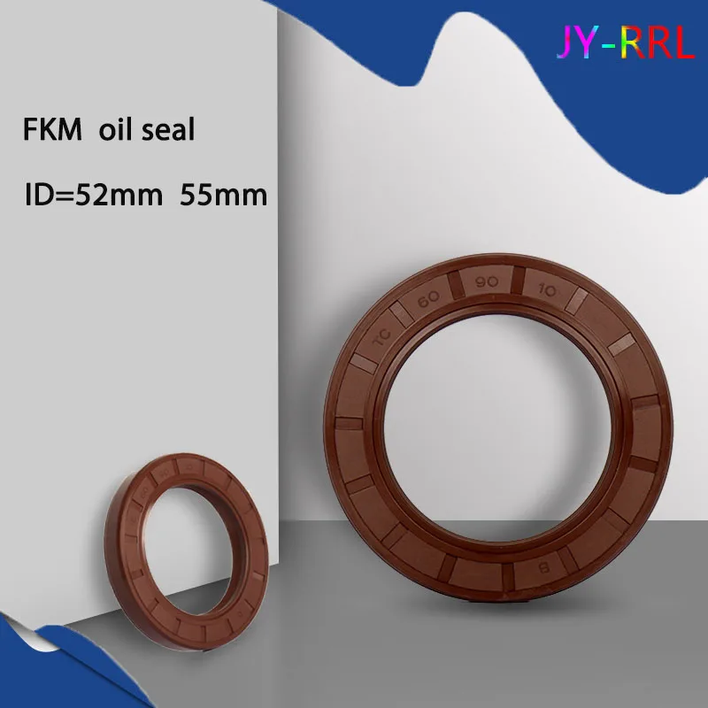 

1Pcs TC/FB/TG4 FKM Framework Oil Seal ID 52mm 55mm OD 60-90mm Thickness 7-12mm Fluoro Rubber Gasket Rings