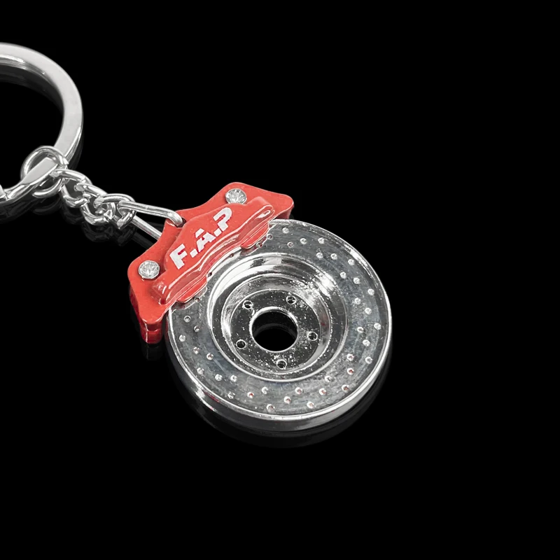 CarKeyChainMetalBrakeDiscCaliperKeyRingCarPendantSmallJewelryGiftMotorcycle