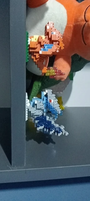 DIY Pokemon Blocks Small Cartoon Mini Building Block Pikachu Charizard Eevee Mewtwo Anime photo review