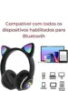 Fone de ouvido com Led Headphone com bluetooth 5.0 5