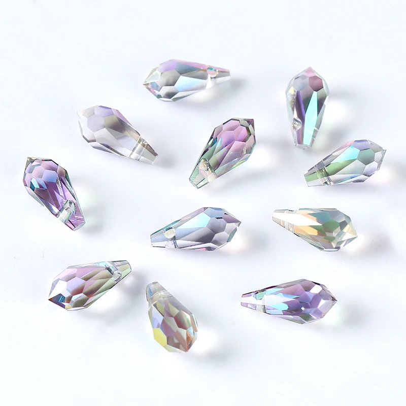 Wholesale Drop Crystal Ab Beads Gemstone Waterdrop Faceted Glass