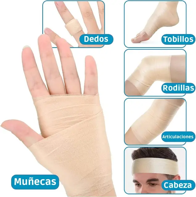 Foam Underwrap Sports Foam Pre Wrap Athletic Tape Headbands for Hair Elbow Knees Ankles Soccer 3