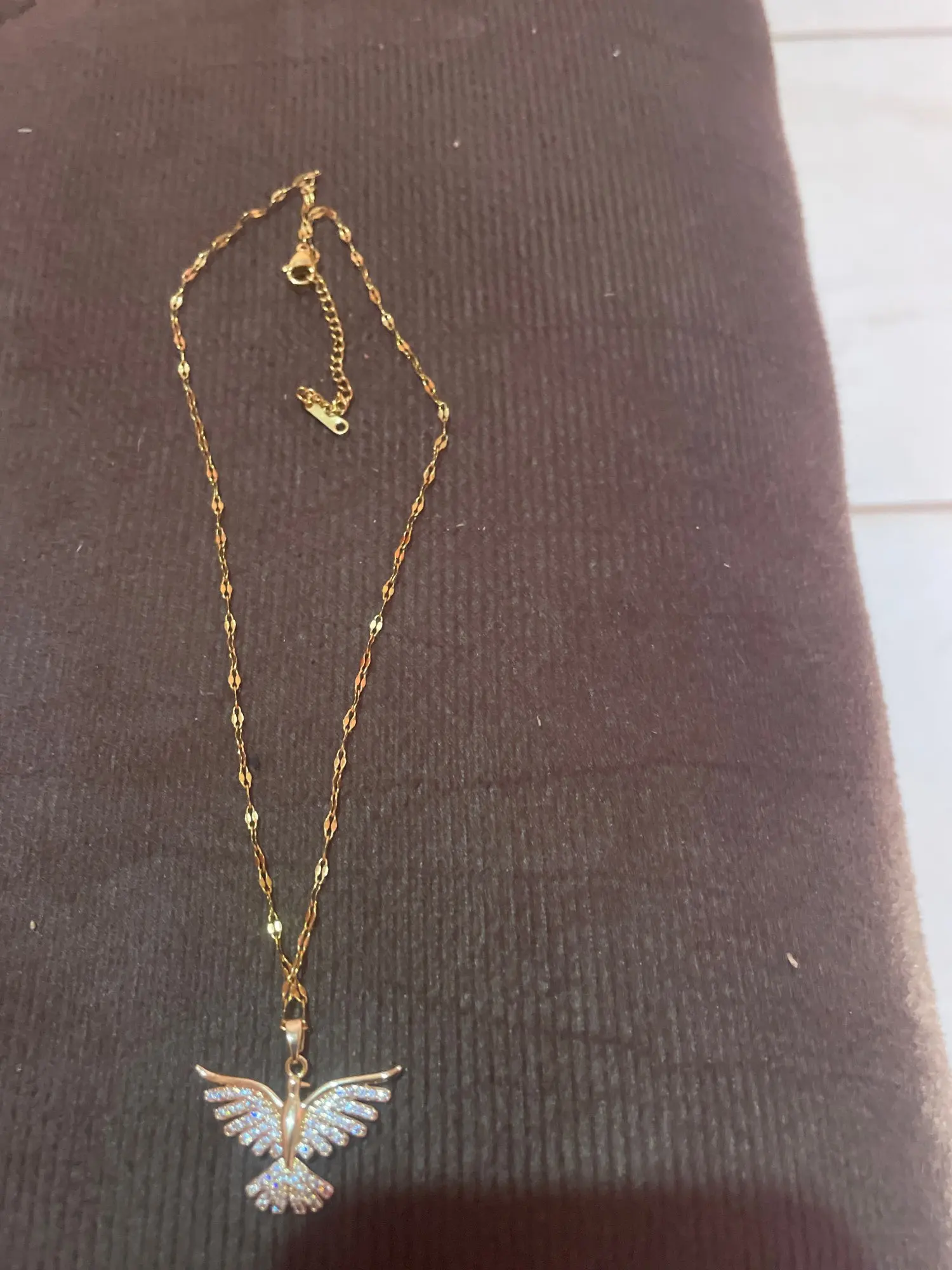 18K Gold Phoenix Pendant Necklace | Vintage Symbol of Grace photo review
