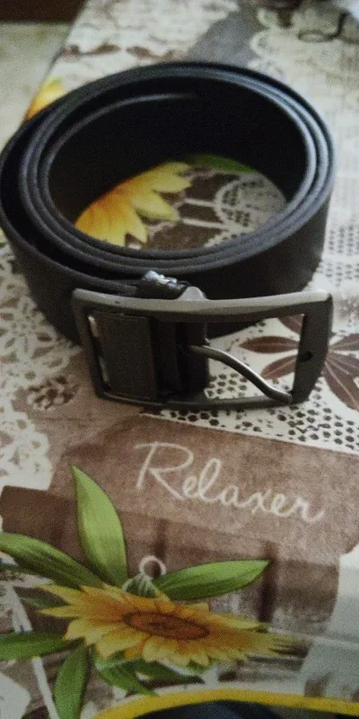 MIDNIGHT SOVEREIGN™ – Black Buckle Genuine Leather Belt photo review