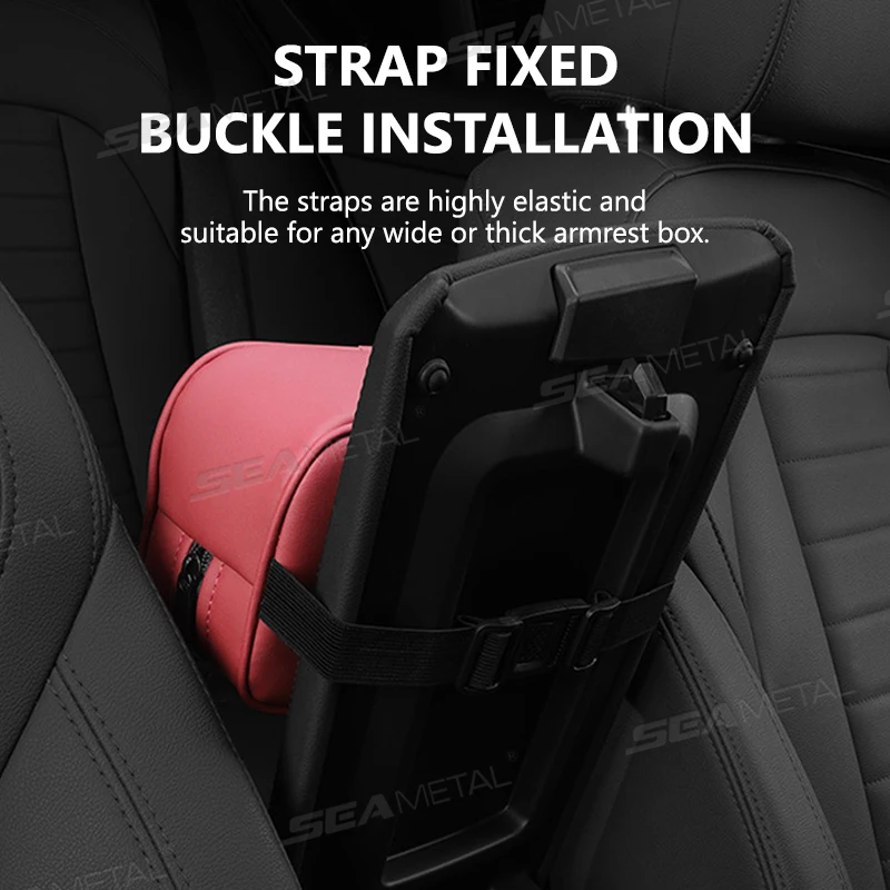 Luxury Leatherette Car Tissue Holder Adjustable Zipper Storage Bag