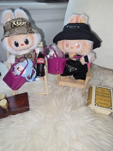 Labubu Doll Clothes - Fashion Overalls for V1/V2 15/17cm Plush Dolls photo review