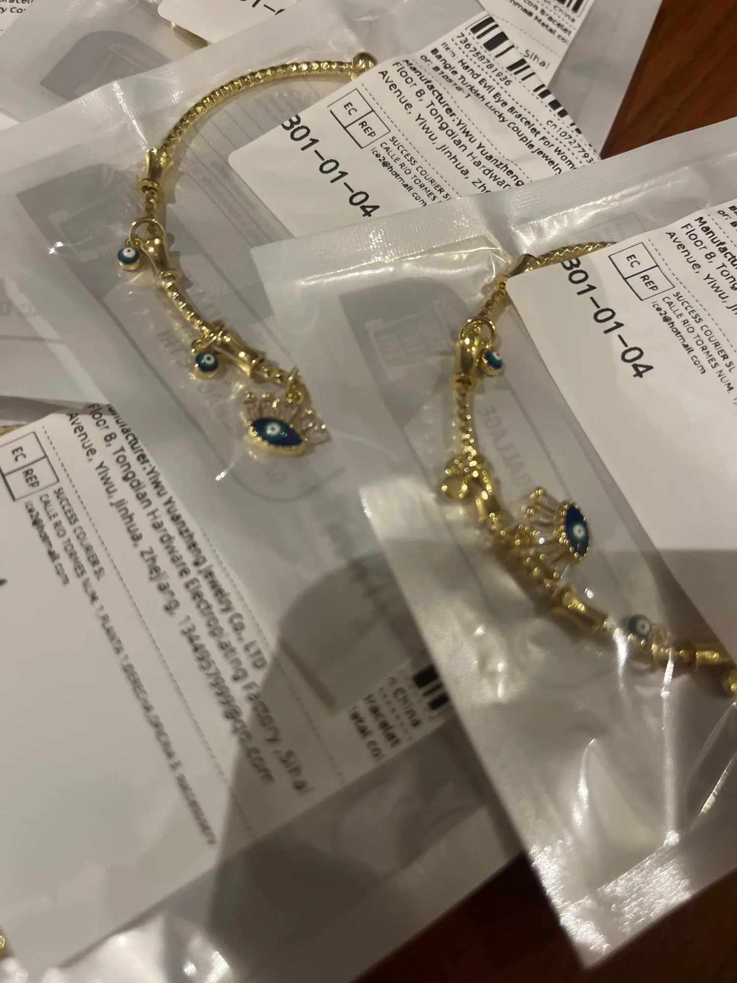 Gold Evil Eye Bracelet | Elegant Gold Bangle photo review