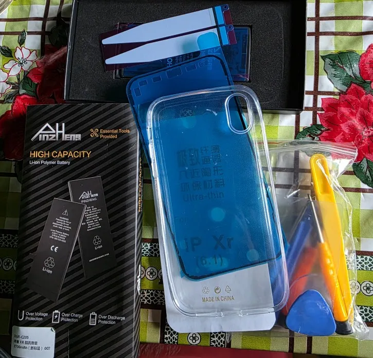 PINZHENG Battery For iPhone X XR XS 11 12 13 Mini Max Pro Promax Real High Capacity Replacement Bateria Warranty One Year photo review