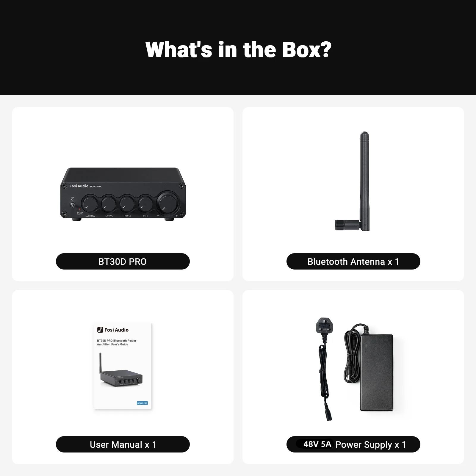 Fosi Audio BT30D PRO Bluetoothサウンドパワーアンプ 2.1