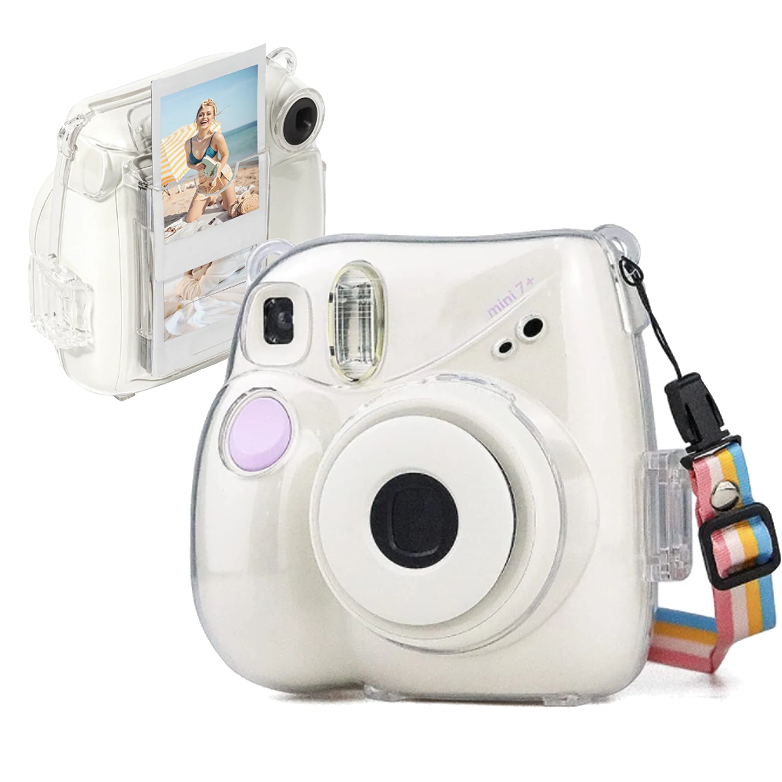 KIT CÁMARA INSTANTÁNEA INSTAX MINI 7S Incluye 1 caja de papel Mini x 10 y  Estuche – Fotomoriz