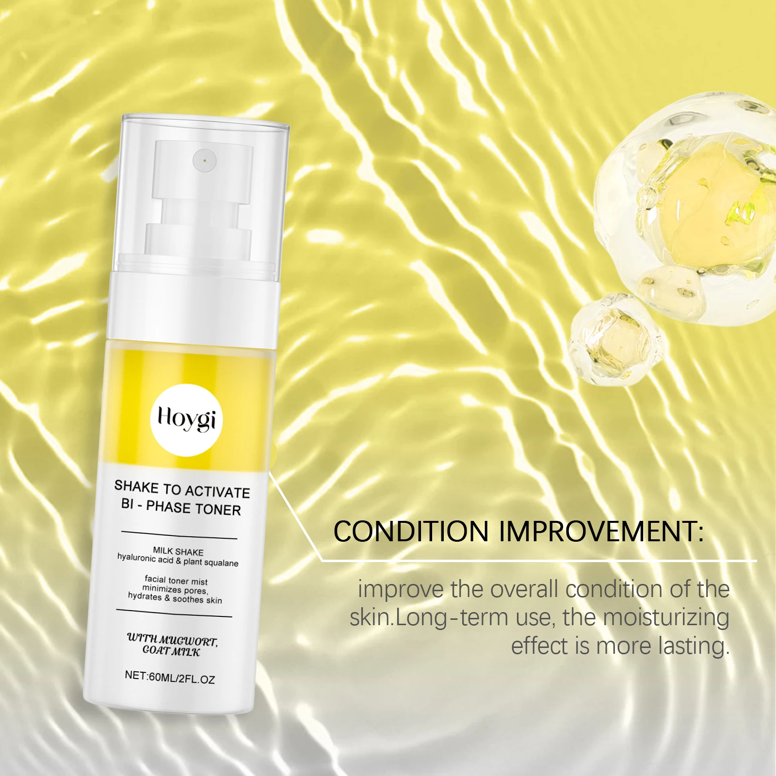 Hoygi Face Hydrating Toner Daily Nourishing Relief Dryness Glowing Skin Oil Control Repair Skin Barrier Soothing Face Toner Mist