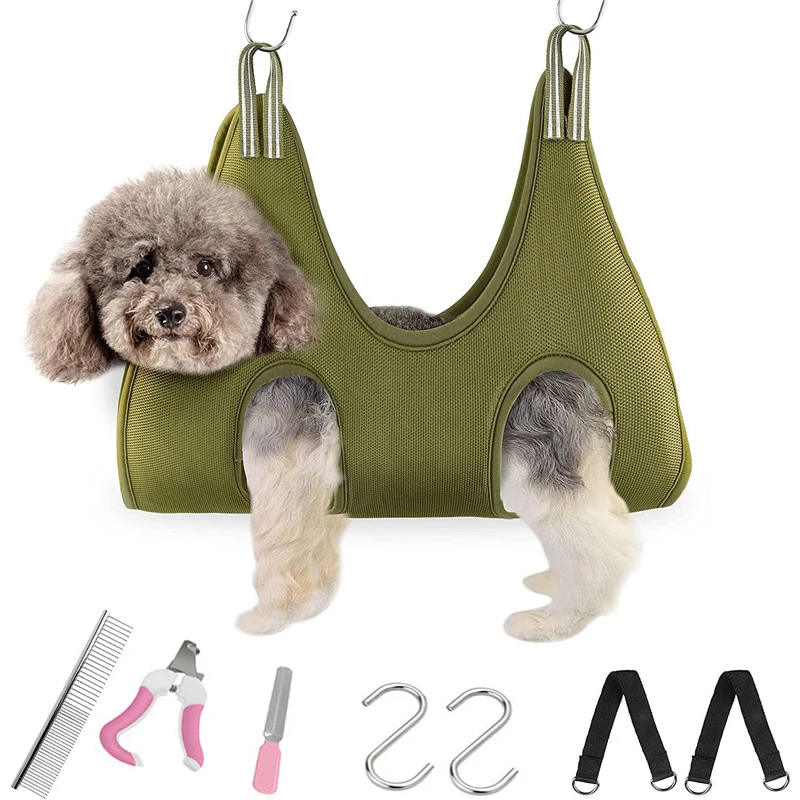 Pet Grooming Hammocks Dog Cat Nail Clip Trimming Restraint Bag Dog Cat Beauty Hammock Bathing