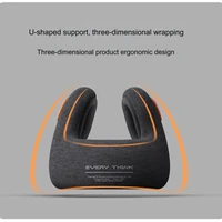 Travel Pillow Airplane with Noise Canceling Earmuffs, Memory Foam Travel Neck Pillow, 360°Neck Support for Planes, Cars, Office 2