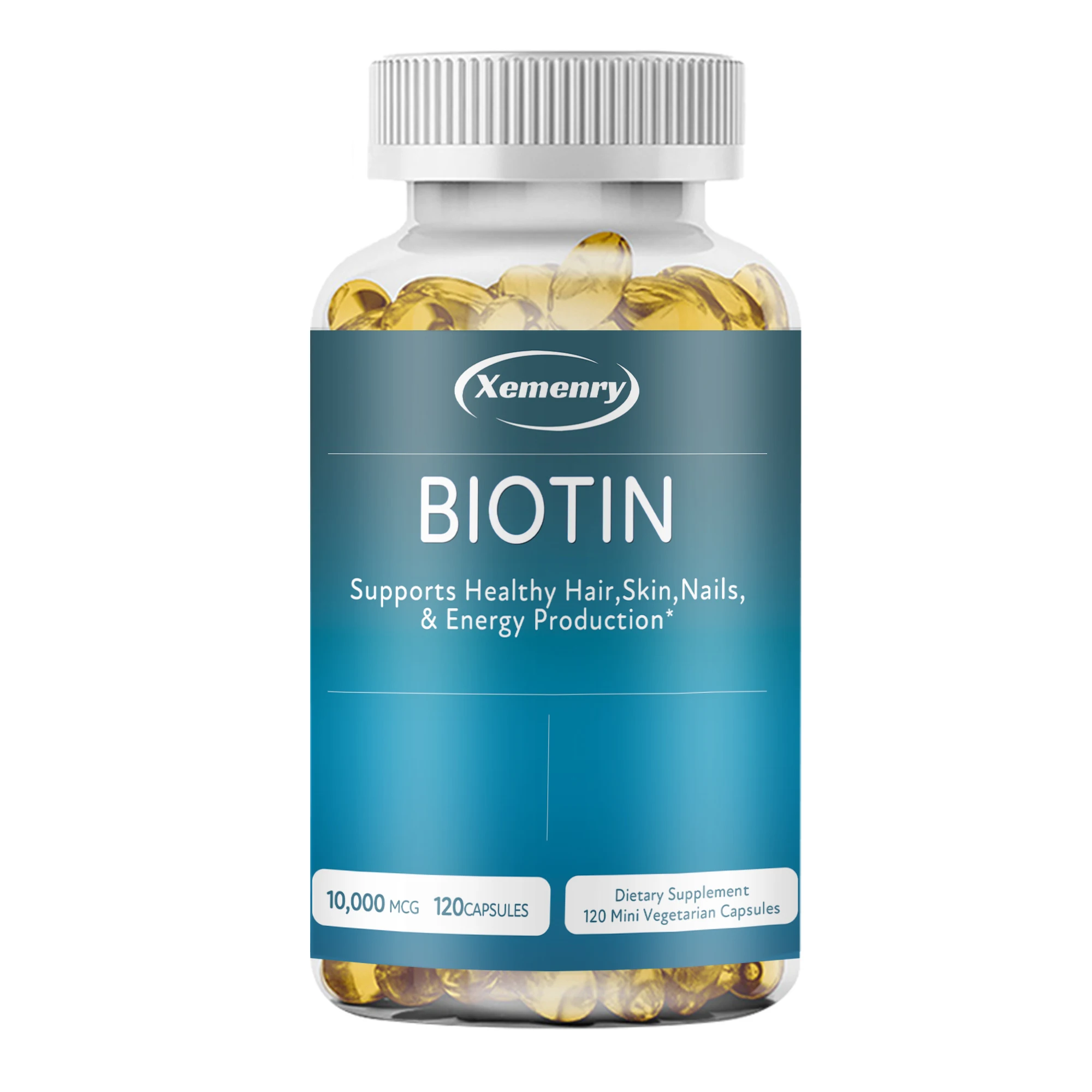 thumbnail image 1 of Biotina 10000 mcg: máxima potencia, promueve la salud del cabello, la piel, las uñas, los huesos y las articulaciones - 120 s, 1 of 5