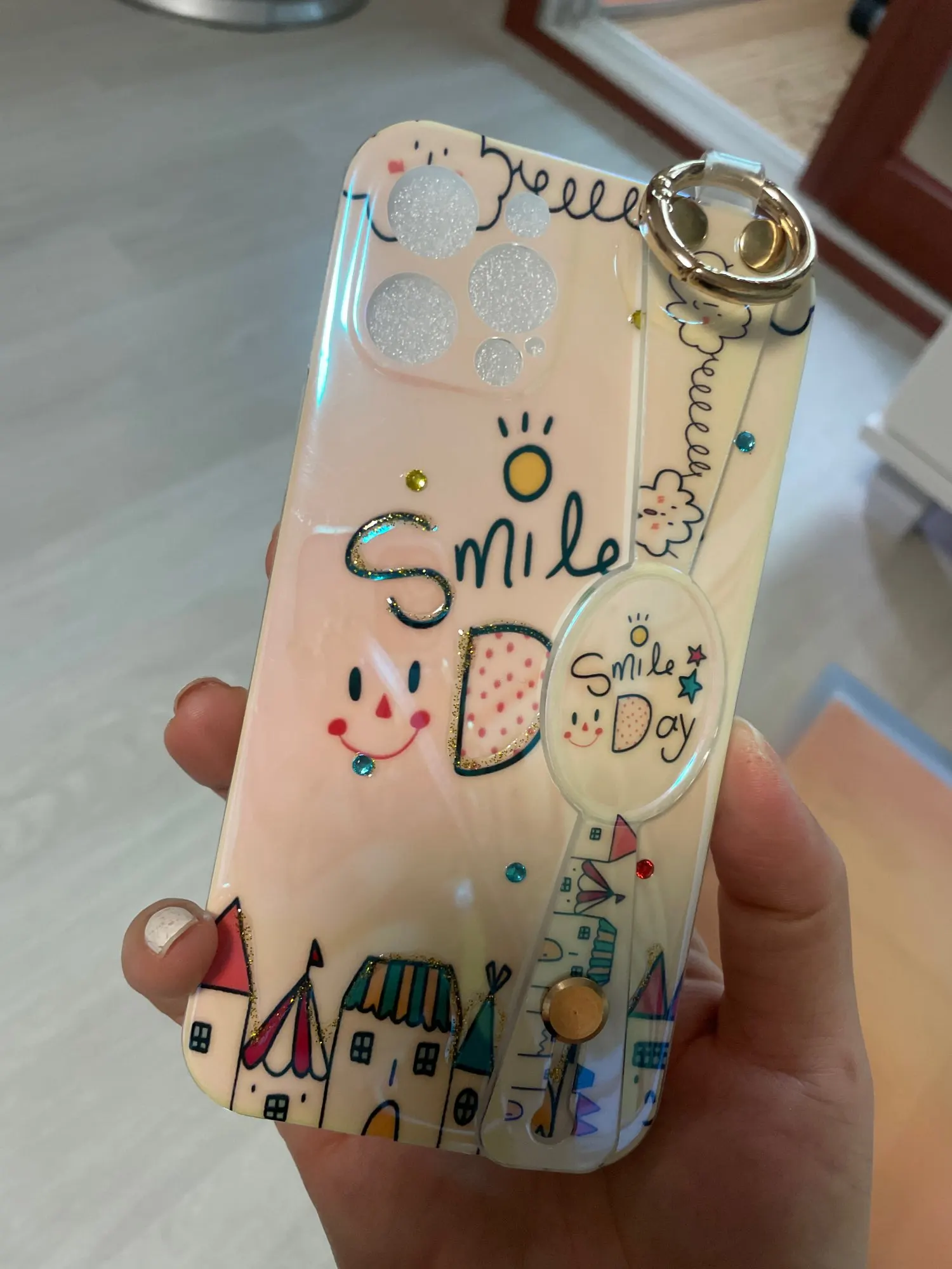 Luxury Cartoon Epoxy Suitable Case For iPhone photo review