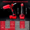 50W Cordless Hot Glue Gun for Milwaukee 18V Battery with 30pcs 7mm Sticks 30s Quick Preheat for Arts & Crafts & DIY (No Battery) 5