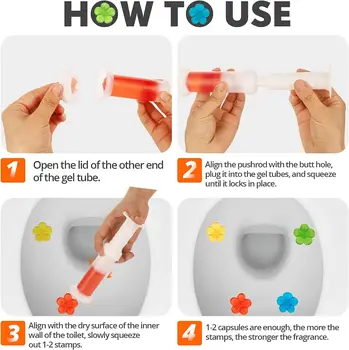 3/6pcs flower toilet gel stamp toilet deodorizing cleaner gel air freshener aromatherapy deodorizing cleaning and removing odor 4