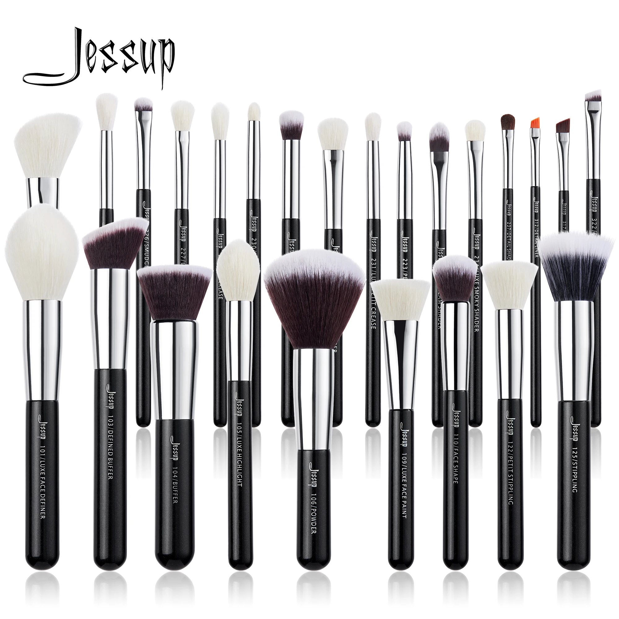 Jessup Makeup Brushes Set Professional 625pc Natural Synthetic