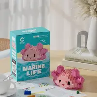 New Marine life Miniature Building Blocks Sea Turtle Killer Whale Beluga Whale Walrus Penguin Educational Toys Christmas Gift 2