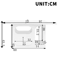 Comanlai 97x45x43,5 cm Table basse en forme de nuage, table de canapé moderne, table d'appoint, avec tiroirs, compartiments de rangement ouverts, blanc 5
