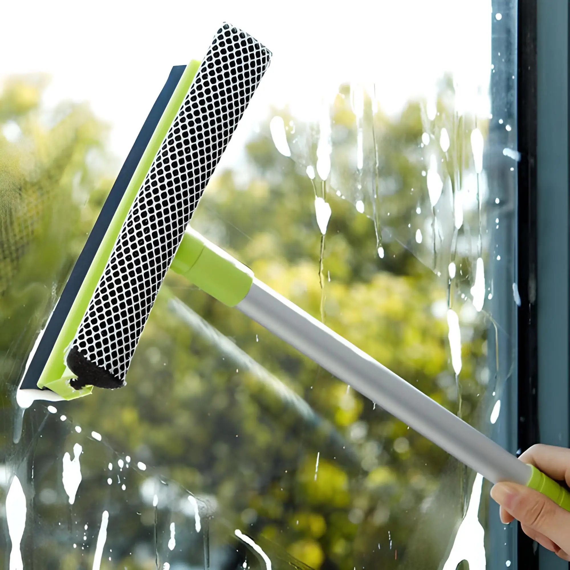 

Practical Telescopic Hammer Glass Wiping Apparatus Uzu Foamy Or Foam Free Cleaning Trace And Featherless Soft Sponge