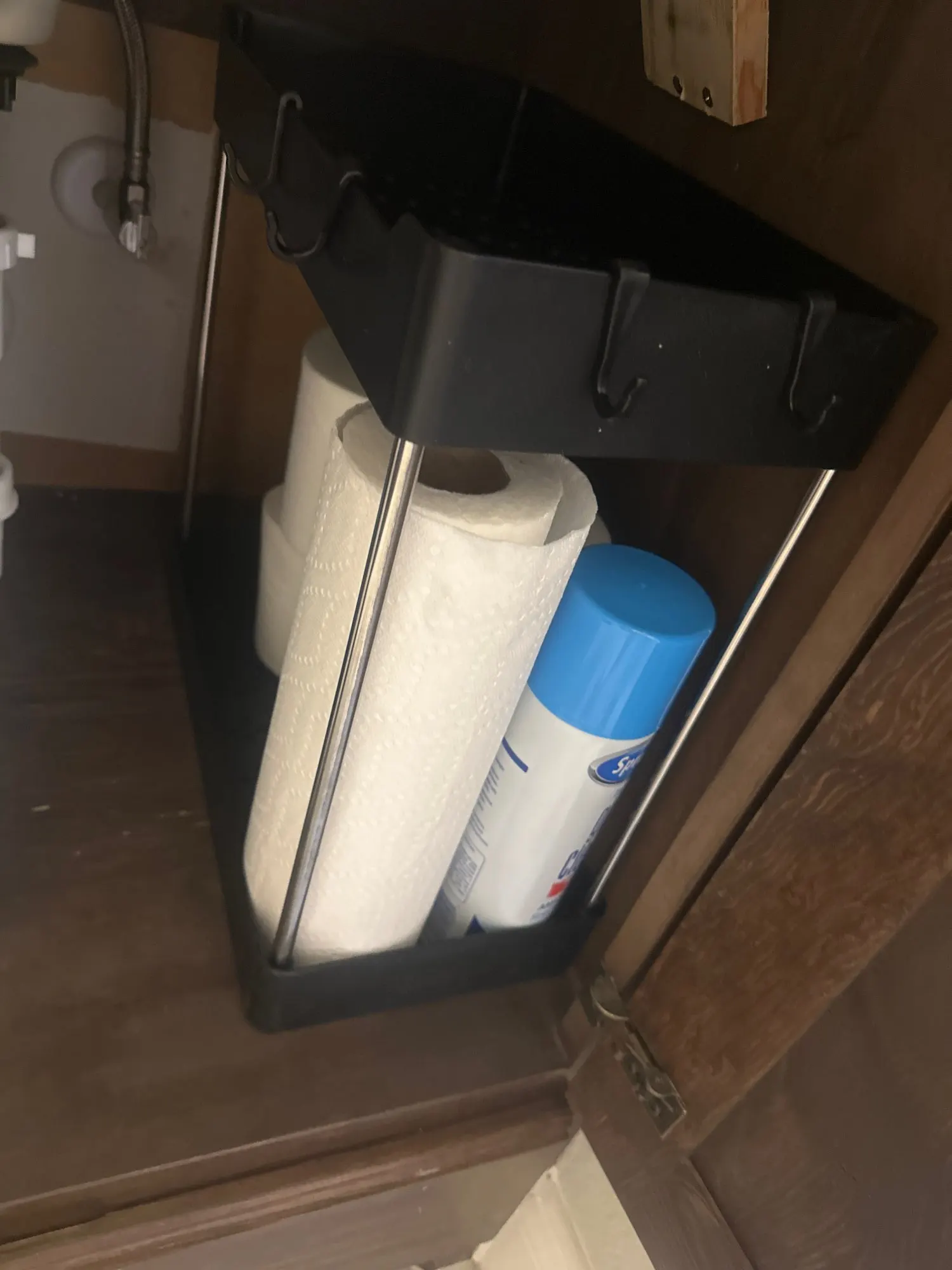 Space Saver Duo: 2-Tier Under Sink Organizer for Kitchen and Bathroom Bliss photo review