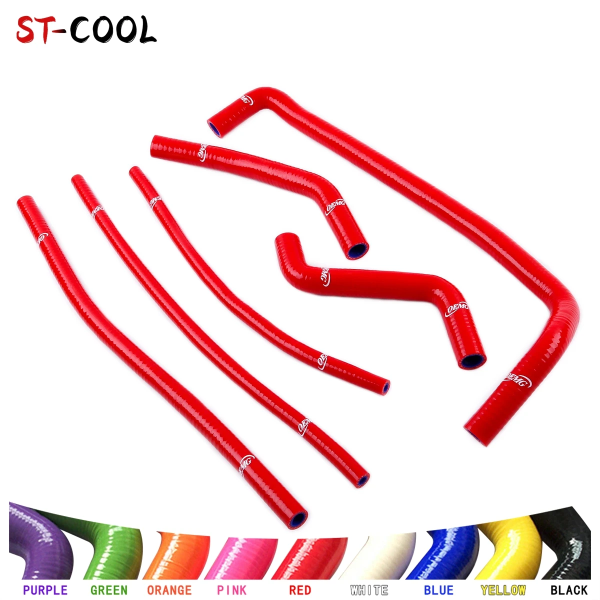 For 2008-2015 Can-Am DS 450 DS450 2009 2010 2011 2012 2013 2014 ATV Radiator Silicone Hoses Kit Tubes Piping 6Pcs 10 Colors