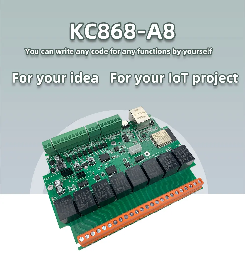 KC868-A8 ethernet relais esp32 entwicklungs board wifi schalter esphome home assistent tasmota diy – Detail 1