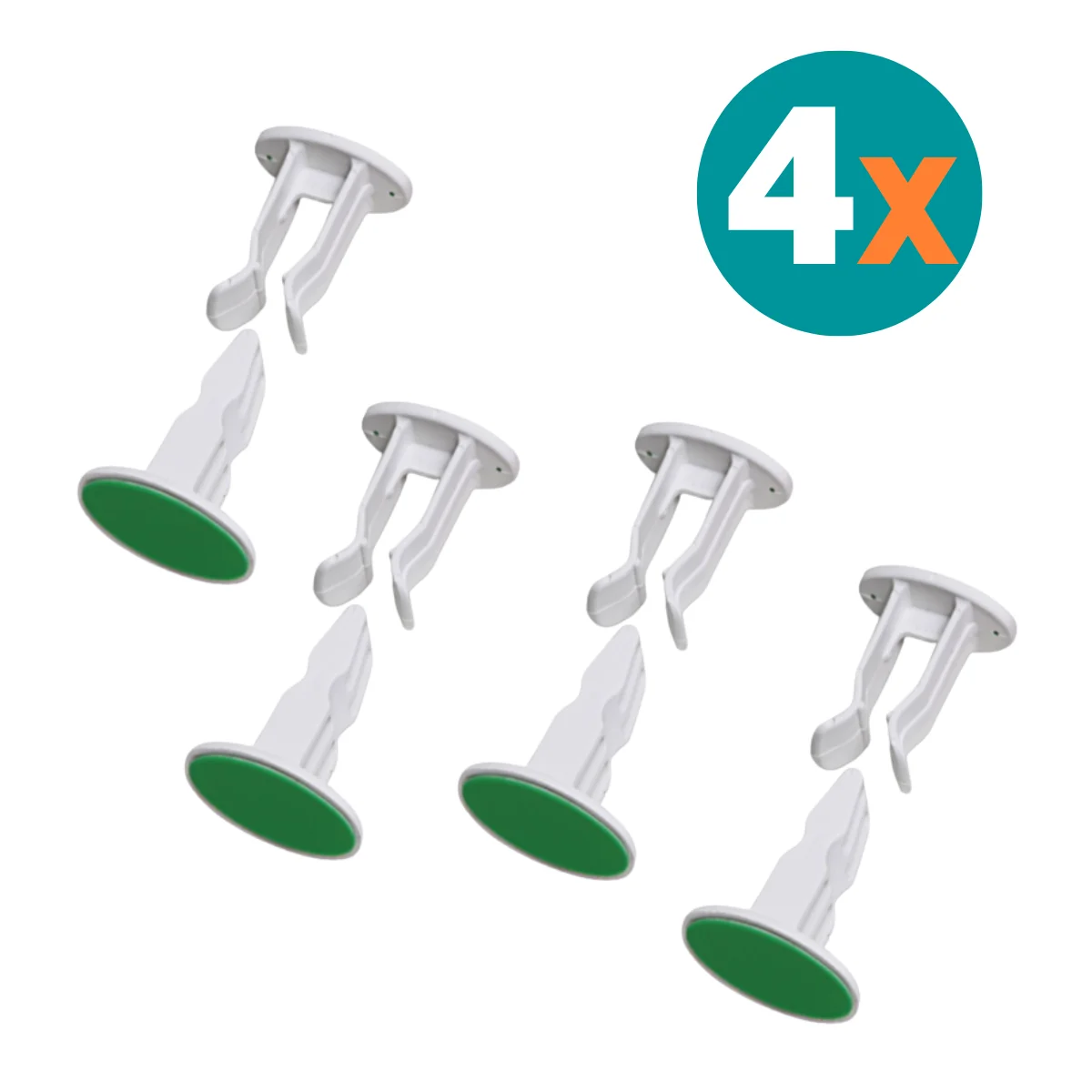 Kit 4 Un Trava Porta Prendedor Fixador Adesivo Parede Rodapé