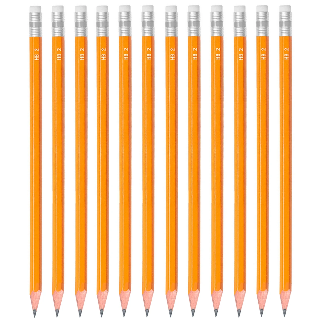 12 Lapices Lapiz Hb No 2 Escuela Oficina Goma Utiles Escolar