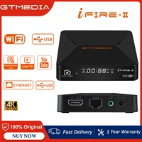 GTMEDIA IFire 2 спутниковый ресивер ТВ-приставка 1080P Full HD Biult в 2,4G Wi-Fi H.265/HEVC 10-битный ИК-пульт дистанционного управления IFIRE II M3U