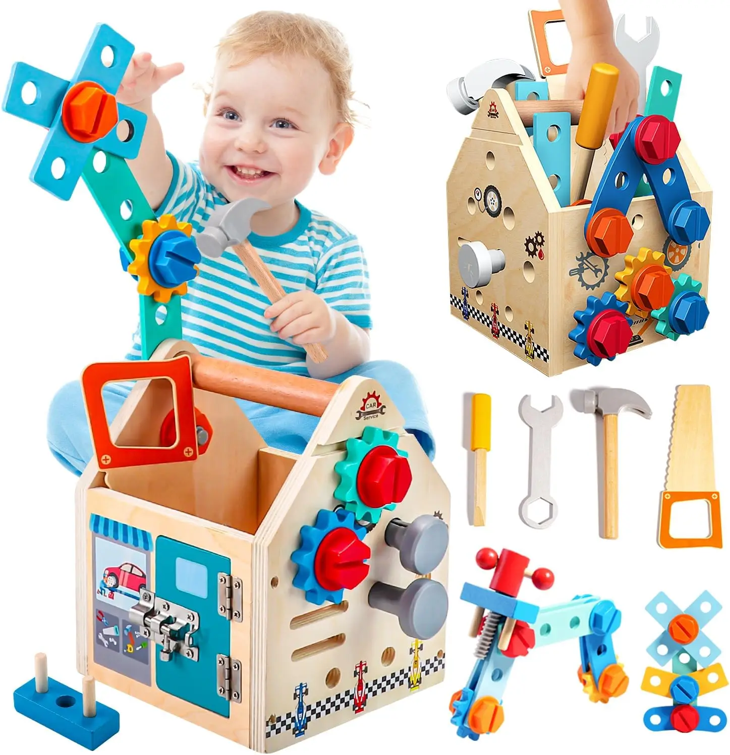 Children's Wooden Toolbox 1