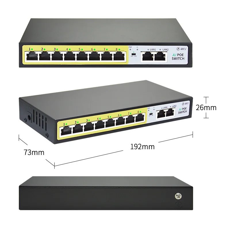 Série de Steamemo hy Porta 48v Poe Switch 100m 90w Fonte de Alimentação Externa Apropriada para a Câmera ip ap sem Fio a - Imagem 4