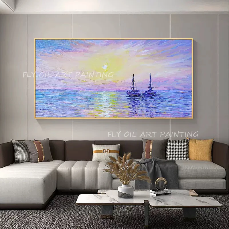 

Пейзаж Ручная роспись холст масляные краски в качестве подарка Nature home decor, оригинальная картина маслом на холсте, картина на стену