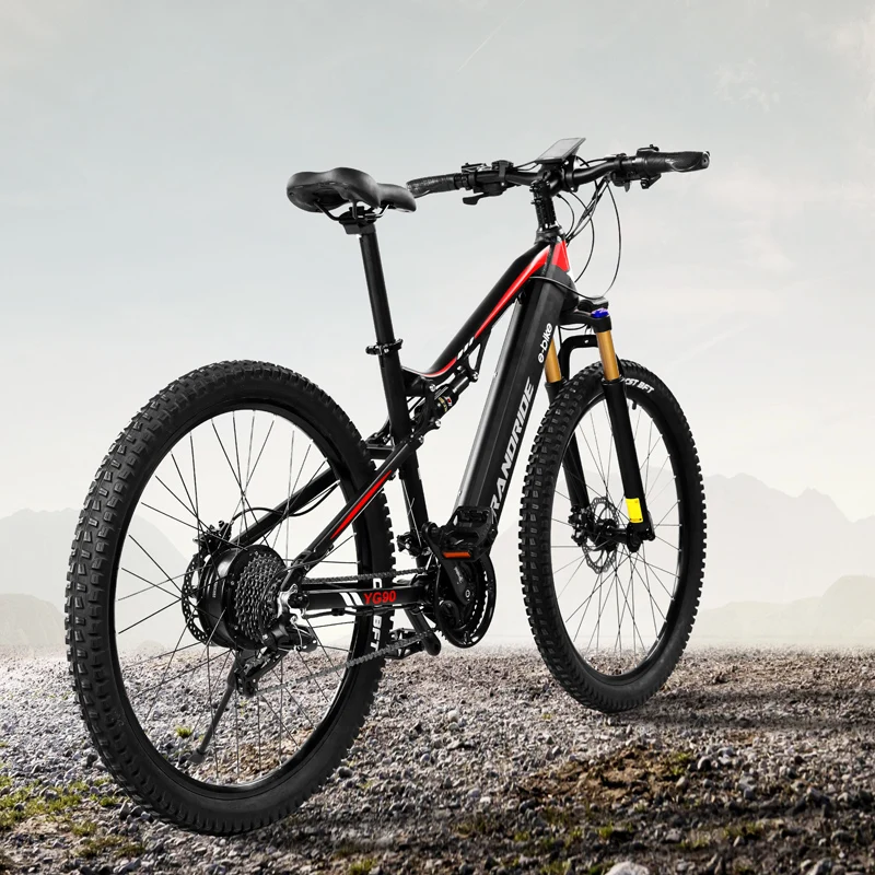 Randride Yg90 Mountain Bike Elettrica 1000W 17Ah Forcella Anteriore Idraulica 21 Marce Emtb Full Suspension Adulti Consegna Ue
