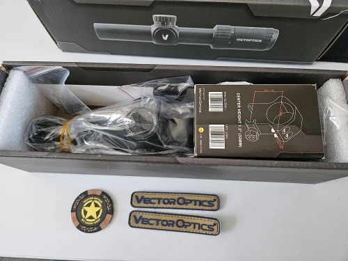 VictOptics-S6 Riflescope com iluminação vermelha e verde, sistema